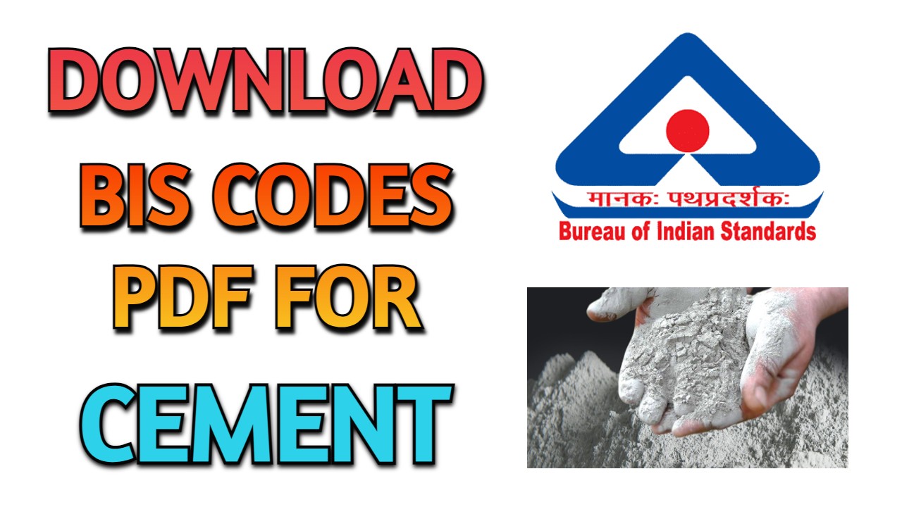 DOWNLOAD BIS CODES PDF FOR CEMENT