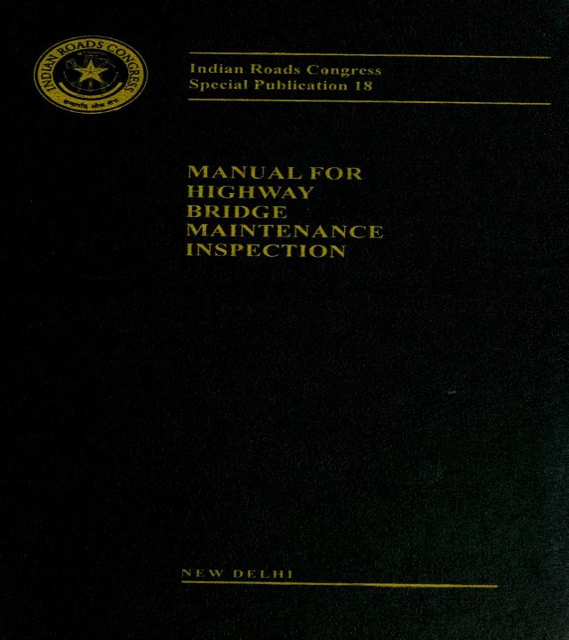 SP 18 Handbook on Highway, Bridge Maintenance Inspection (Latest PDF)